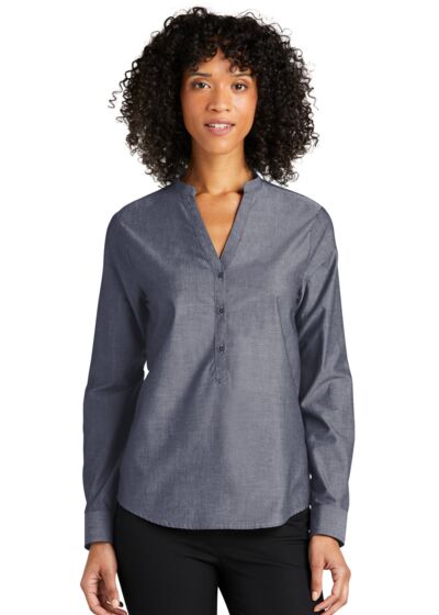 Women's Long Sleeve Chambray Easy Care Shirt Thumbnail