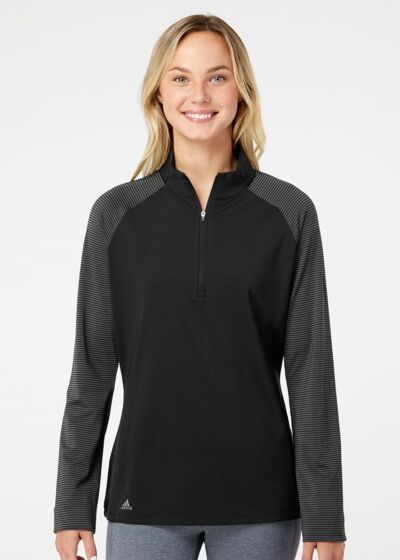 Women's Stripe Block Quarter-Zip Pullover Thumbnail