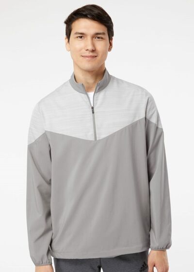 Heather Chevron Quarter-Zip Windshirt Thumbnail