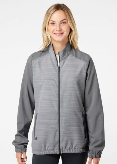 Women's Heather Block Full-Zip Windshirt Thumbnail