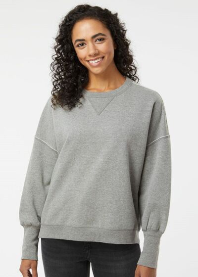 Women's Sueded Fleece Crewneck Sweatshirt Thumbnail