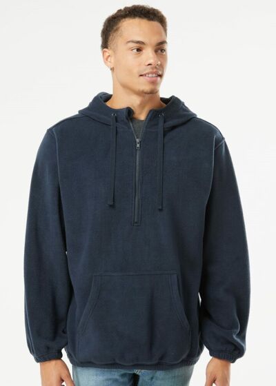 Polar Fleece Quarter-Zip Hooded Pullover Thumbnail