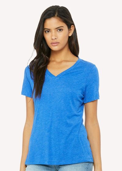 Women's Relaxed Triblend Short Sleeve V-Neck Tee Thumbnail