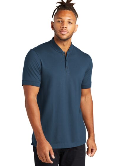 Stretch Pique Henley Thumbnail