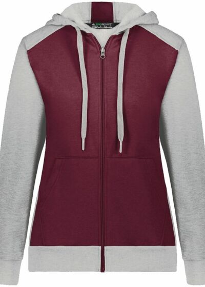 Women's Eco Revive™ Three-Season Triblend Fleece Full-Zip Hooded Sweatshirt Thumbnail