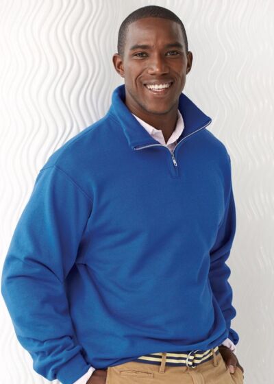 Nublend® Cadet Collar Quarter-Zip Sweatshirt Thumbnail