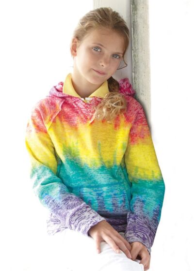 Girls’ Courtney Burnout V-Notch Hooded Sweatshirt Thumbnail