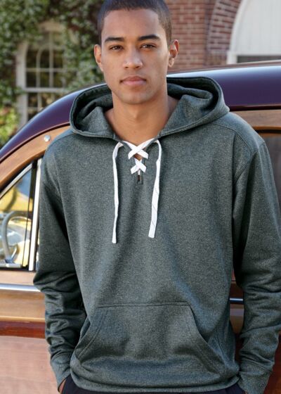 Sport Lace Polyester Fleece Hooded Sweatshirt Thumbnail