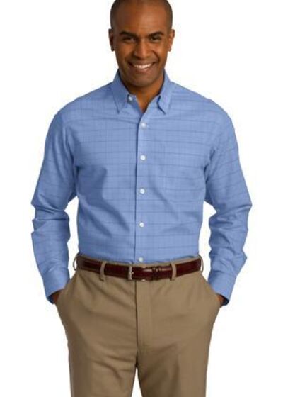 Windowpane Plaid Non Iron Shirt Thumbnail