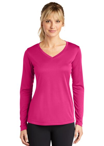 Women's Long Sleeve PosiCharge ® Competitor V Neck Tee Thumbnail