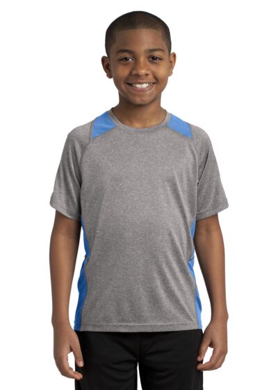 Youth Heather Colorblock Contender Tee Thumbnail