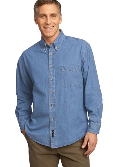 Long Sleeve Value Denim Shirt Thumbnail