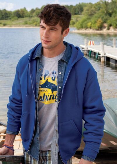 Super Sweats NuBlend® Full-Zip Hooded Sweatshirt Thumbnail