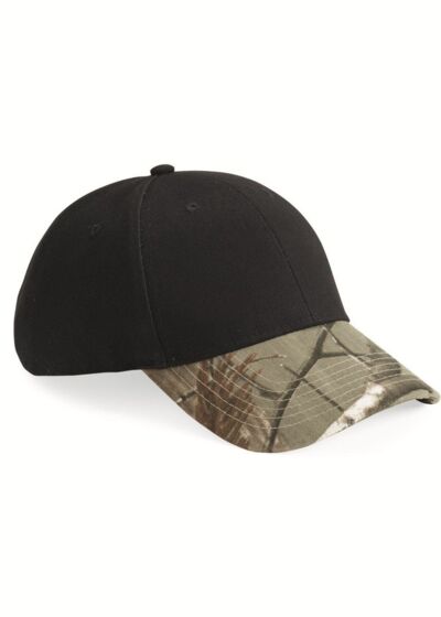 Solid Crown with Camo Visor Cap Thumbnail