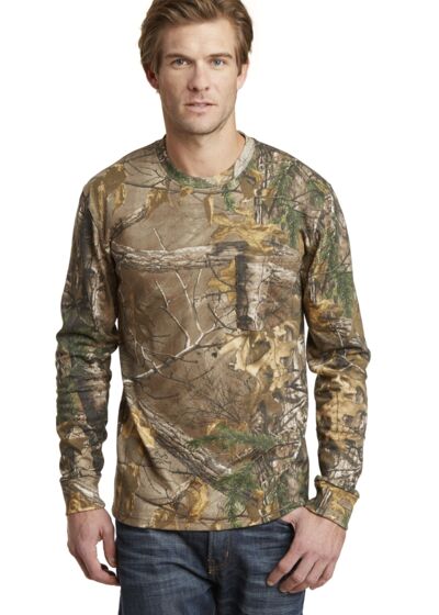 Realtree ® Long Sleeve Explorer 100% Cotton T Shirt with Pocket Thumbnail