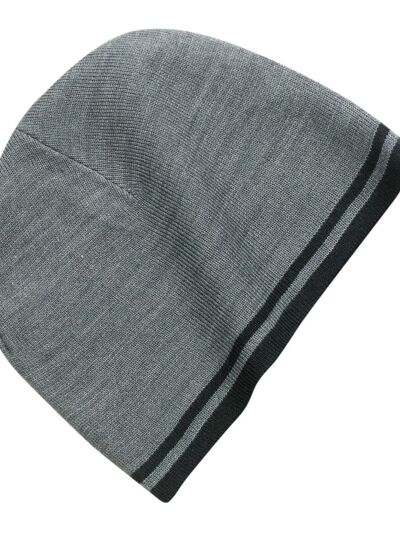Fine Knit Skull Cap with Stripes Thumbnail