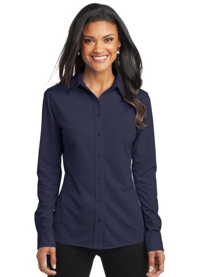 Women's Dimension Knit Dress Shirt Thumbnail