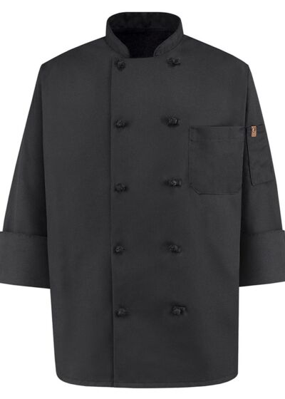 Black Knot Button Chef Coat Thumbnail