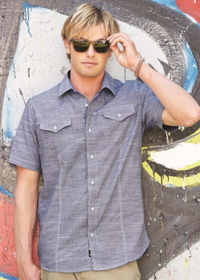 Textured Solid Short Sleeve Shirt Thumbnail