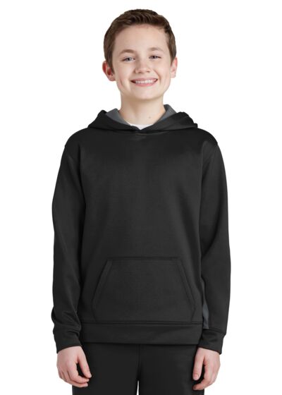 Youth Sport Wick ® Fleece Colorblock Hooded Pullover Thumbnail