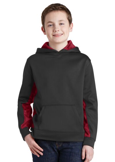 Youth Sport Wick ® CamoHex Fleece Colorblock Hooded Pullover Thumbnail
