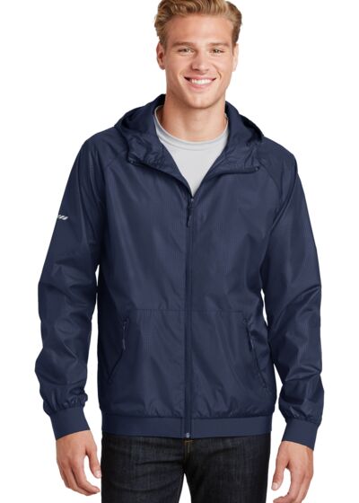 Embossed Hooded Wind Jacket Thumbnail