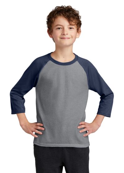 Youth Core Blend 3/4 Sleeve Raglan Tee Thumbnail
