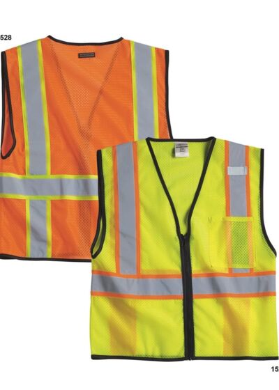 Economy Contrasting Vest with Zippered Front Thumbnail