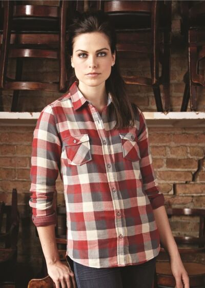 Women's Vintage Brushed Flannel Shirt Thumbnail