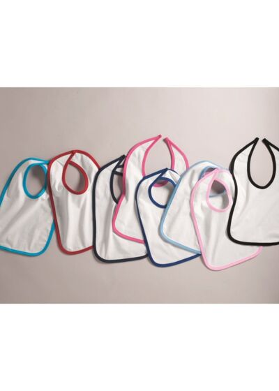 Infant Contrast Trim Premium Jersey Bib Thumbnail