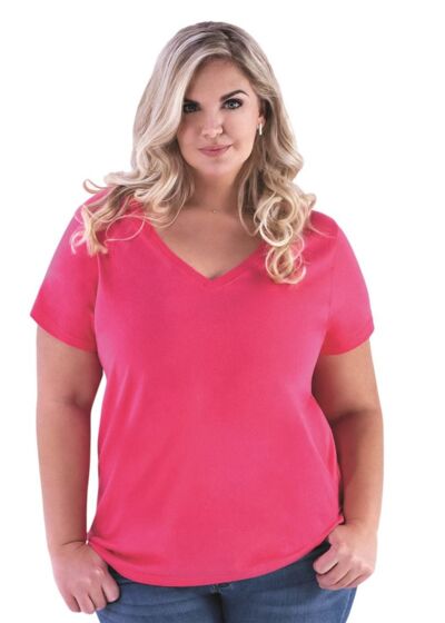 Curvy Collection Women's Premium Jersey V-Neck Tee Thumbnail