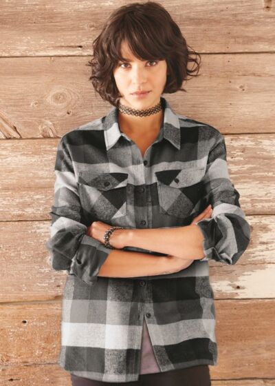 Women's Yarn-Dyed Long Sleeve Flannel Shirt Thumbnail