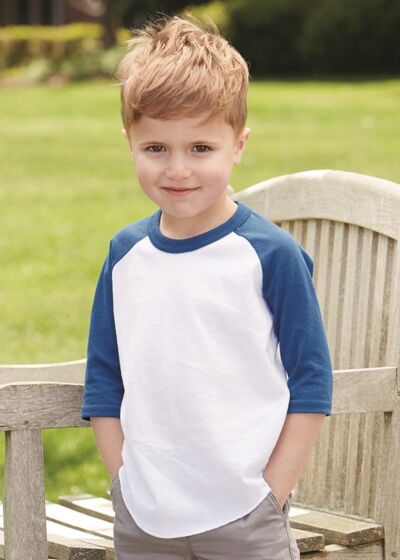 Toddler Three-Quarter Sleeve Baseball Jersey Thumbnail