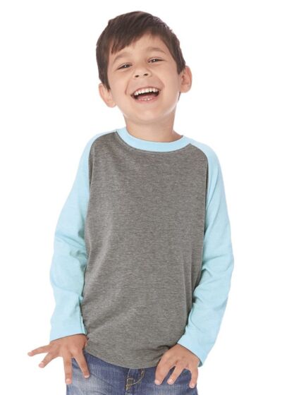 Youth CVC Three-Quarter Sleeve Raglan T-Shirt Thumbnail
