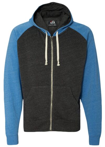 Triblend Raglan Full-Zip Hooded Sweatshirt Thumbnail
