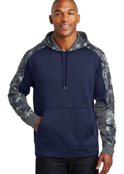 Sport Wick ® Mineral Freeze Fleece Colorblock Hooded Pullover Thumbnail