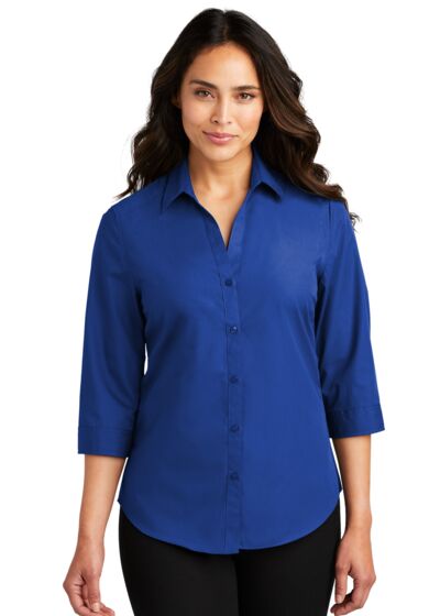 Women's 3/4 Sleeve Carefree Poplin Shirt Thumbnail