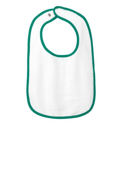 Infant Contrast Trim Terry Bib Thumbnail