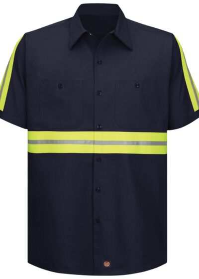 Enhanced Visibility Short Sleeve Cotton Work Shirt Thumbnail