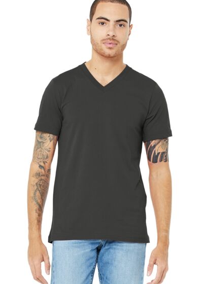 Unisex Jersey Short Sleeve V Neck Tee Thumbnail
