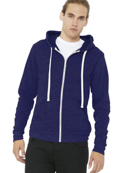 Unisex Triblend Sponge Fleece Full Zip Hoodie Thumbnail