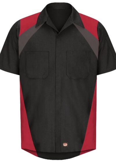 Tri-Color Short Sleeve Shop Shirt Thumbnail