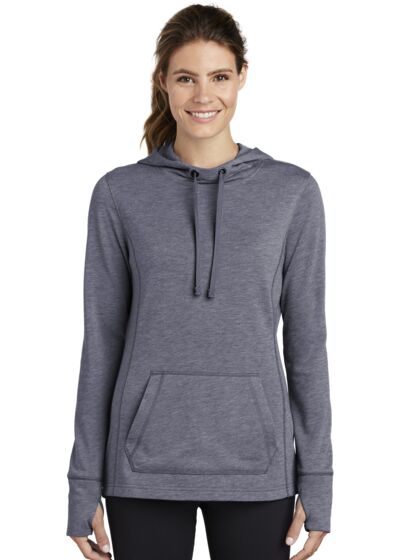 Women's PosiCharge ® Tri Blend Wicking Fleece Hooded Pullover Thumbnail