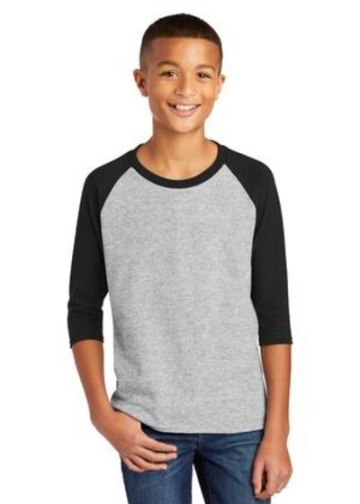 Heavy Cotton  Youth 3/4 Sleeve Raglan T Shirt Thumbnail