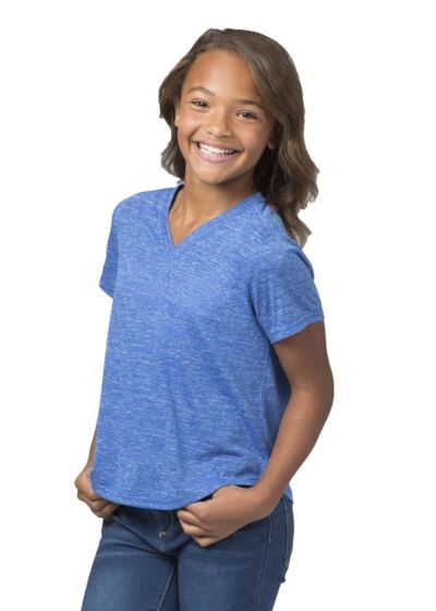 Girls' Snow Heather V-Neck T-Shirt Thumbnail