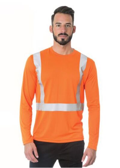 USA-Made Hi-Visibility Long Sleeve Performance T-Shirt Thumbnail
