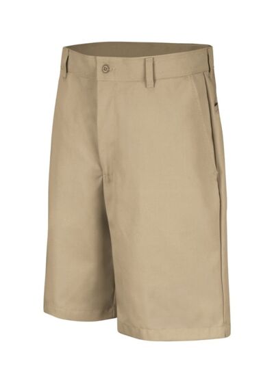 Cotton Casual Plain Front Shorts - Extended Sizes Thumbnail