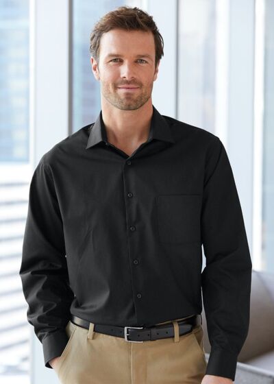 Broadcloth Point Collar Solid Shirt Thumbnail