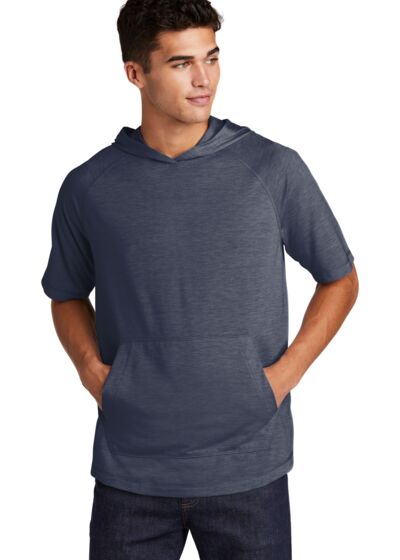 PosiCharge ® Tri Blend Wicking Short Sleeve Hoodie Thumbnail