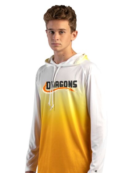 Ombre Long Sleeve Hooded T-Shirt Thumbnail